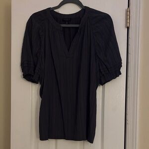 Current Air Charcoal Puff Sleeve Blouse